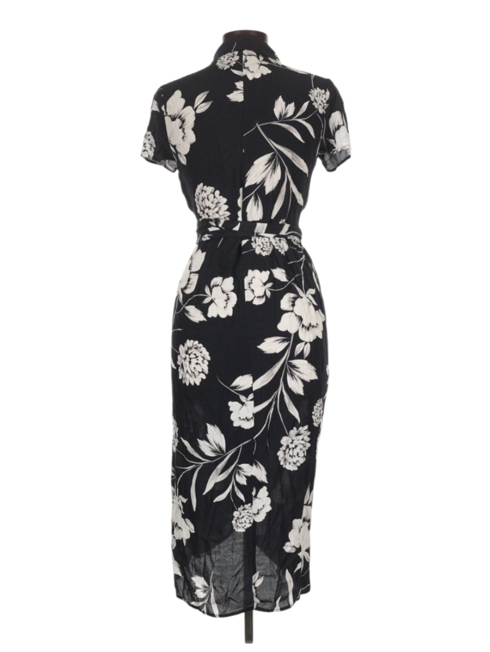 Yumi Kim Bryant Wrap Dress Petite Large Black White Floral NWT - Picture 4 of 6